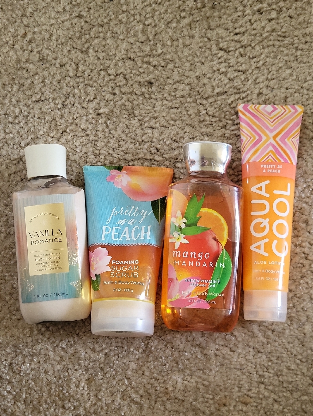 Bath & Body Works Discontinued Body Care Set - Mango Mandarin, Aqua Cool